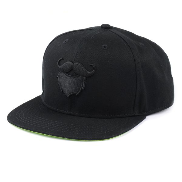 

custom made snapback caps black embroidered flat bill hats sale