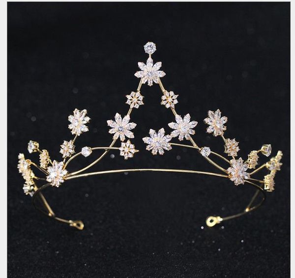 

headwear new baroque diamond crown european and american wedding dresses and wedding accessories are luxurious, Slivery;golden