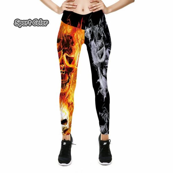 

europe popular women leggings trousers yoga fitness elastic tights girls breathable colorful 3d lady gym dancing pants, White;red