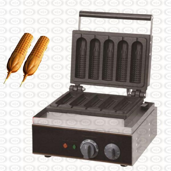 Comercial Waffle Milho Baker Milho Cachorro Máquina De Máquina De Frigideira De Milho De Milho Grill 110V / 220V