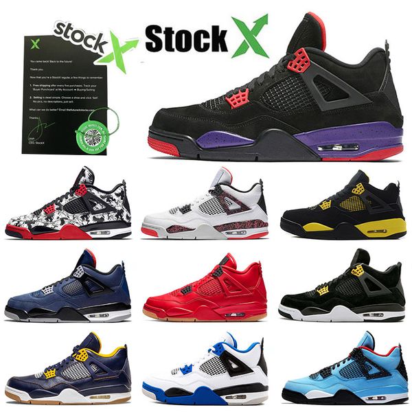 

air jordan retro jumpman 4 4s youth basketball shoes new colour rush violet raptors silt red white trainers sneakers men women off, White;red