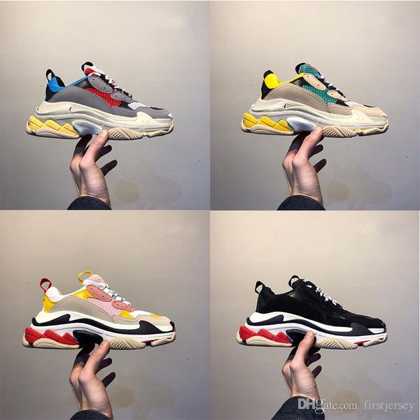 

2020 new fashion triple s casual shoes 17fw triple-s dad for men women black red sports mens trainers designer sneakers size36-45