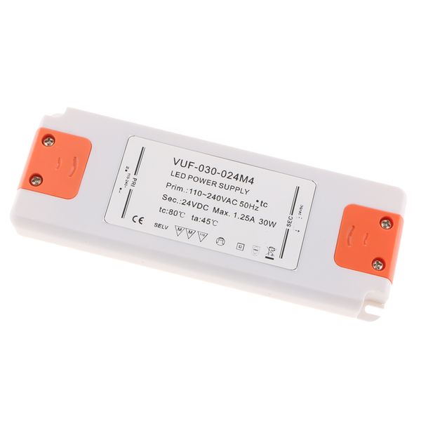 

30 вт светодиодный источник питания драйвера трансформатор 100-240 24в dc выход для ламп