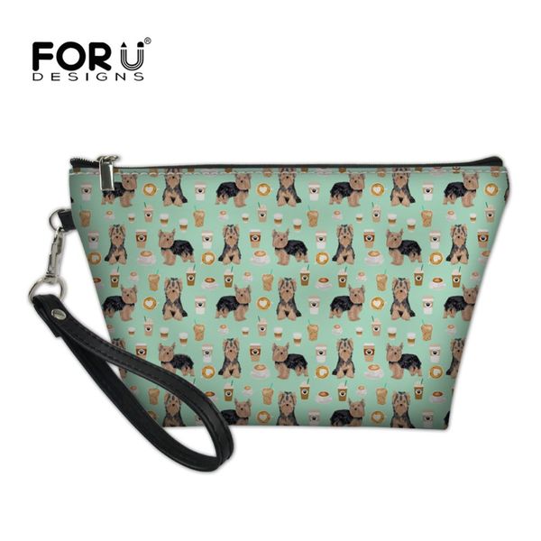 

forudesigns norwich terrier printing women cosmetics make up bag toiletry travel organizer for ladies mini pouches vanity case