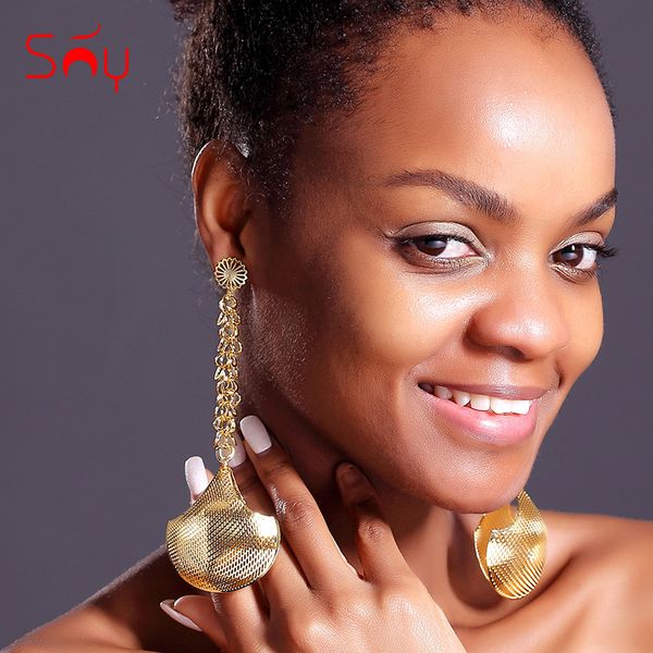 

sunny jewelry statement big earrings long drop dangle earrings for women ball earrings trendy jewelry for party birthday gifts, Silver