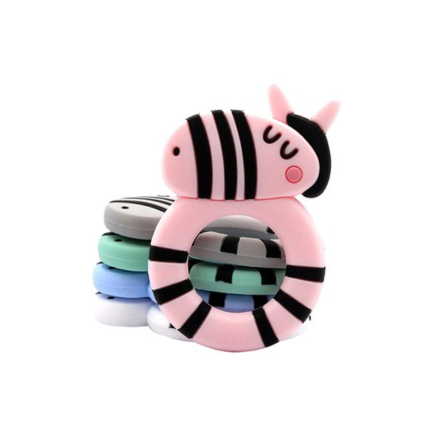 

1pc silicone baby teether cartoon animal bpa baby product nursing necklace pacifier pendant chain baby teething toy