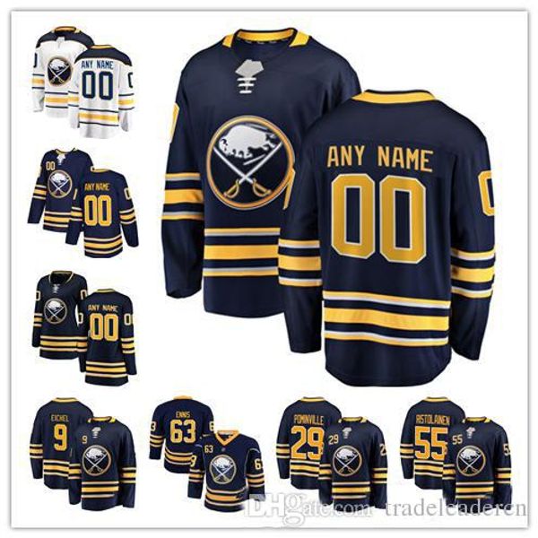 

2019 Custom Mens Women Toddlers Buffalo Sabres Jack Eichel Ryan O'Reilly Tyler Ennis Rasmus Dahlin Jason Pominville Jersey