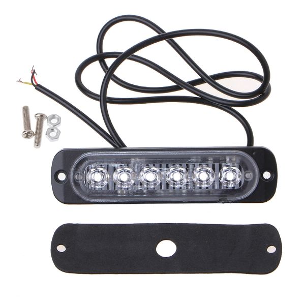 

4pcs side strobe light 6led car vehicle warning strobe flashing light bar flash emergency blue red white yellow amber