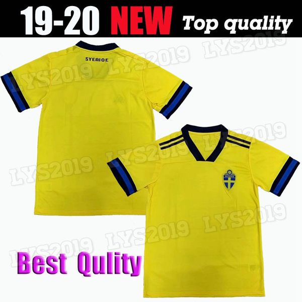 

thai quality 2019 2020 ibrahimovic sweden soccer jersey jakobsson dahlin jerseys 19 20 men ljungberg football shirt, Black;yellow