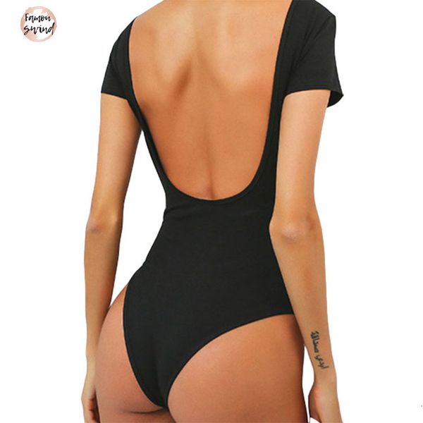 

клуб bodysuits rompers solid sexy backless тощий женщины romper с длинным рукавом тела лучшие комбинезоны зимняя одежда полиэстер gv037, Black;white