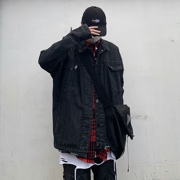 

весна новые людей джинсовой куртки пары свободно джинсовая куртка, Black;brown