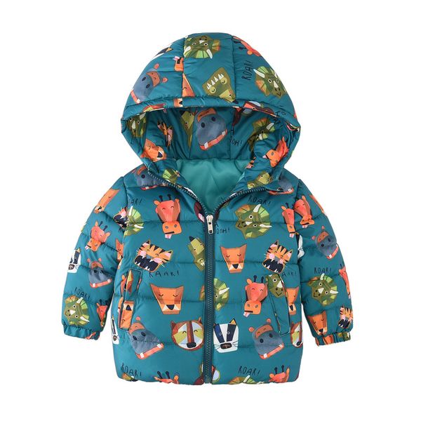 

children jacket winter warm 1- 5 y boys cartoon outerwear girls cartoon coat baby kids hooded coat clothing, Blue;gray