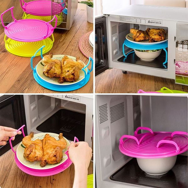 

microwave steam rack plastic layered dish tray anti scald multipurpose insulated steaming racks bowls shelving layered tray fa2849