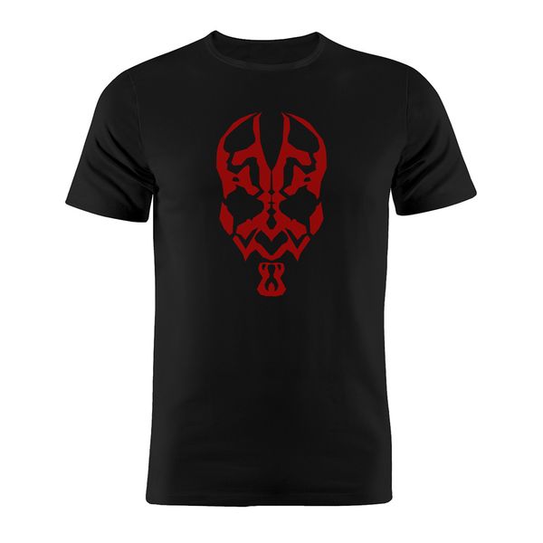 

100% cotton t shirt darth maul head solo artwork gift tee, White;black