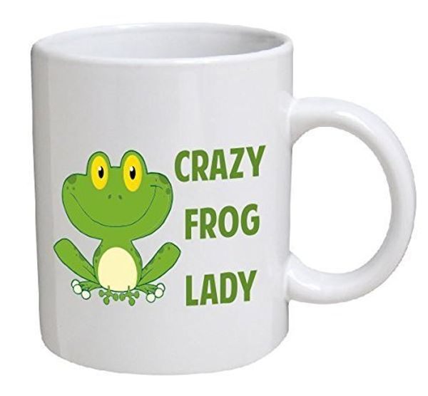 

crazy frog lady funny coffee mug friend gifts birthday gifts for mom,for dad. 11oz dropshipping