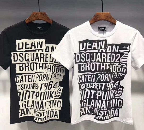 

D2 Letter Print Men Clothing Summer New Arrival Men's T-Shirts D2 Print Tees