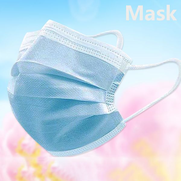 

на складе dhl бесплатная доставка пылезащитная многослойная дышащая дымка маска мужчины женщины нетканая ткань синий одноразовый maskmascher