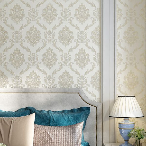 

высокое качество европейского нетканые обои утолщенные 3d трехмерная теплая спальня гостиная стены фон салон красоты обои