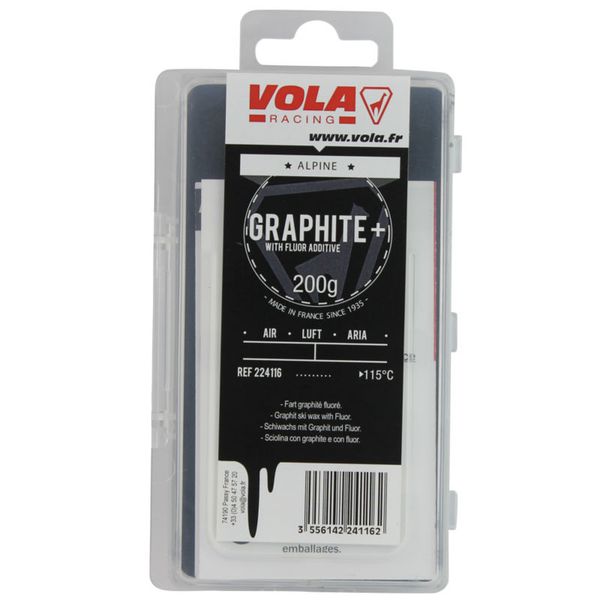

vola fluorinated graphite base wax for gs,super g and downhill on old wet and made-man snows 200g, Black;gray
