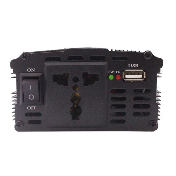 

500w universal portable power solar powered pure sine wave black voltage car inverter easy install accessories 12v 24v to 22