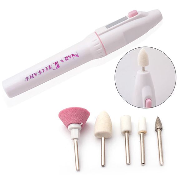 

nail polisher professional nail art drill file buffer polish manicure pedicure acrylic health and beauty tool sale, Silver
