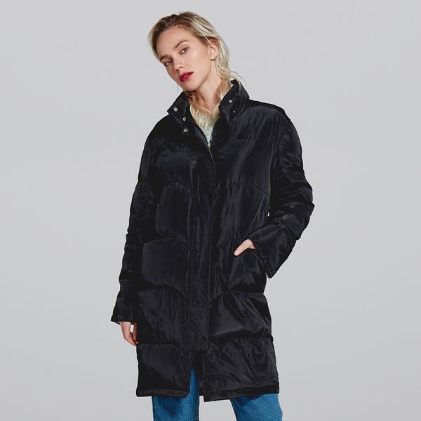 

2019 winter jacket women long thick streetwear female oversize cotton padded outerwear coat warm casual parka and jacket, Tan;black