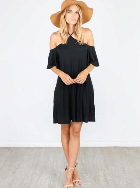 

ladies casual woman clothes summer dress women designer dresses halter strapless back cross fresh sweet dress ladies clothing plus size, Black;gray