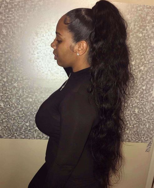 Sleek 18 160g Human Curly Wrap Around Clip In On Ponytail