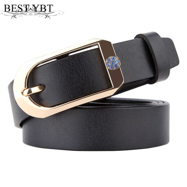

ybt women leather belt retro casual alloy pin buckle belt new women's dress fashion cowboy comfortable fine, Black;brown