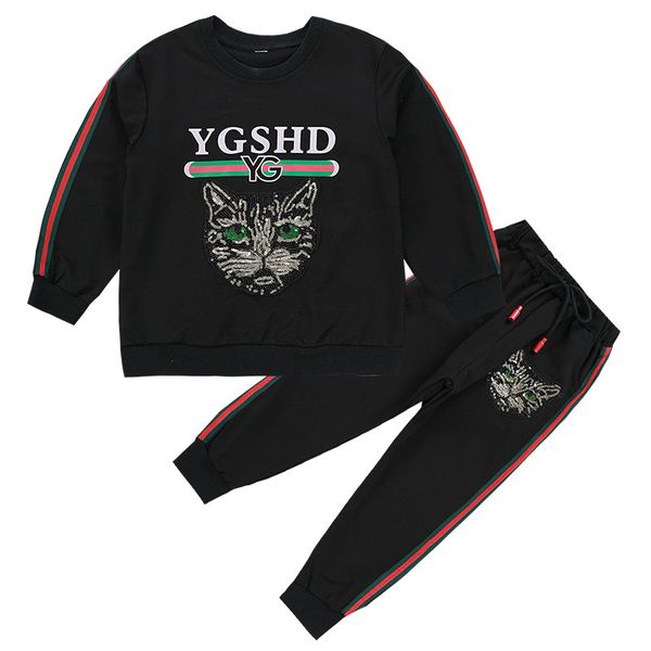 

прохладный мальчики уличная мода детская одежда мальчики весна мультфильм тигр футболка длинные брюки спортивный костюм детские детская одеж, White