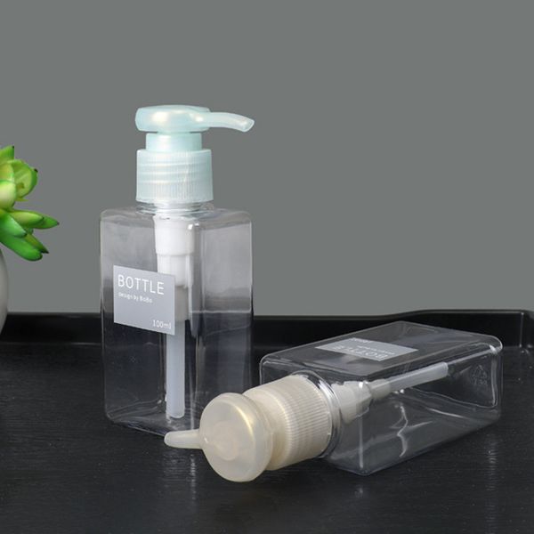 

100ml plastic pet press pump spray lotion bottle sample vials cosmetic travel liquid cream refillable container