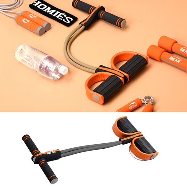 

трубки натуральный латекс ножная педаль эластичная тяговая веревка с ручкой фитнес оборудование бодибилдинг эспандер для живота