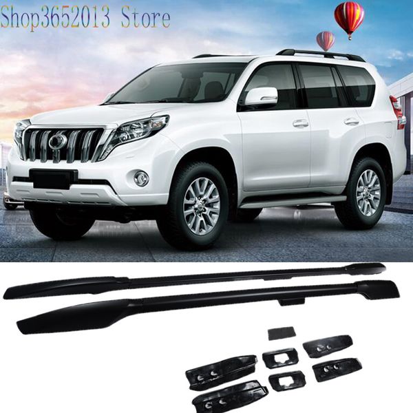 

for toyota land cruiser prado fj150 2010-2019 aluminum alloy rack roof rail bar car styling accessories 1 set