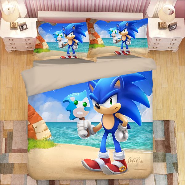 

sonic the hedgehog bedding set super mario bros duvet covers pillowcases twin full  king comforter bedding sets bed linen