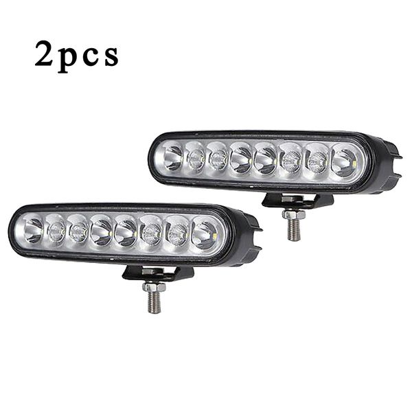 

2pcs car 12v-24v work light 24w 8-led spotlight bar single row car refit drl off-road maintenance lamp work light