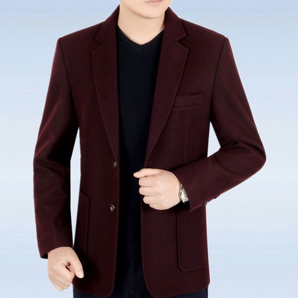 

the new 2019 men lapels fashion loose suit thick cloth, White;black
