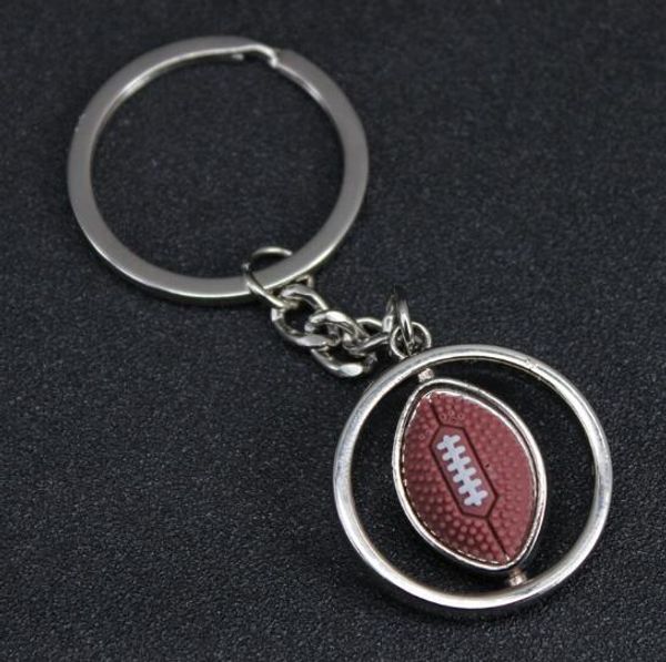 NUOVO regalo del regalo del ricordo dell'anello chiave dell'anello chiave di gioco del calcio di pallacanestro della sfera di golf di rotazione di TRASPORTO 100pcs/lot
