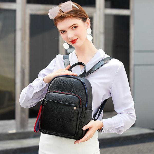

кожа женщины путешествия рюкзак отдых trend мягкая сумка lady small mini solid color multi-function back pack ранцы