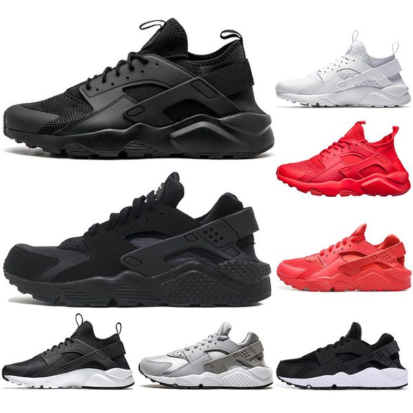 

with socks 2019 huarache 4.0 1.0 classical triple white black red running shoes for mens womens huaraches sports sneaker trainers 36-45