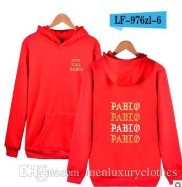 

i feel like pablo street designer hoodies mens women clothing hooded casual autumn fall sweatshirts, Black