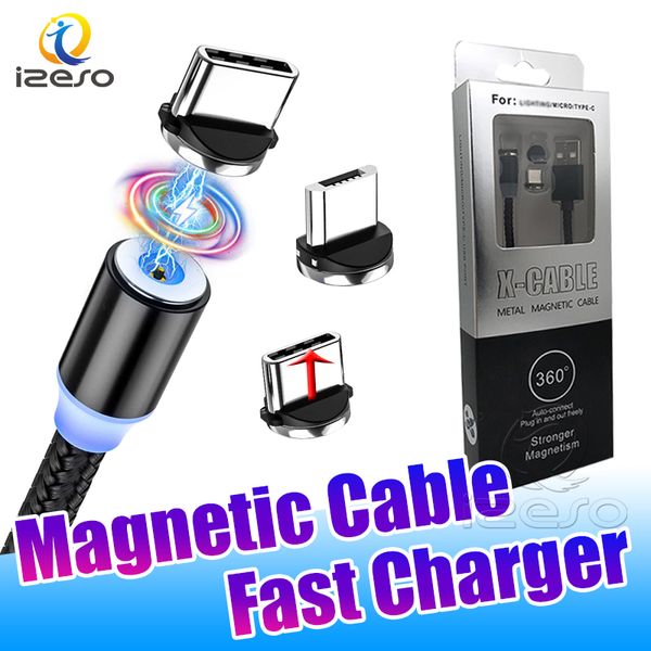 

type c usb fast charging wire 2a magnetic cable line micro usb quick charger for samsung note 20 ultra with retail packaging izeso