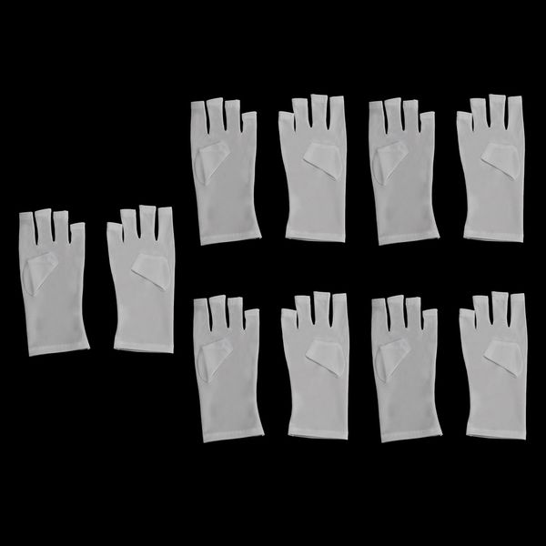 

5 pairs fabric anti uv manicure protection gloves for gel polish led lamp
