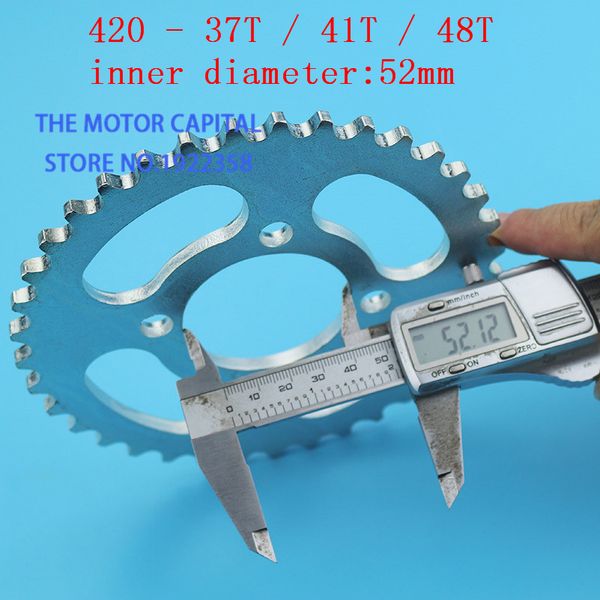 

420-37t/41t/48t 52mm tooth rear chain sprocket fit atv quad go kart motorcycle