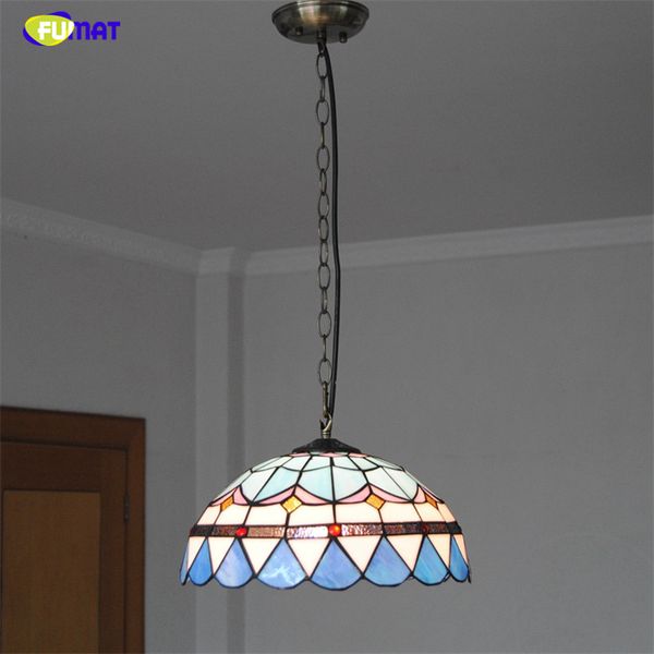 Fumat 12inch Blue Shade Tiffany Pendant Lights European Style