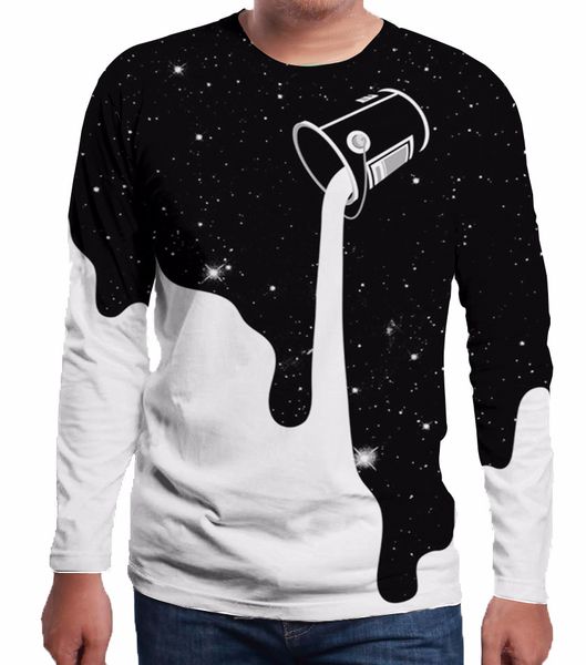 

мужская дизайнера футболки весна мода 3d eagle мотоцикла печати мужской crewneck с длинным рукавом футболку # 997, White;black