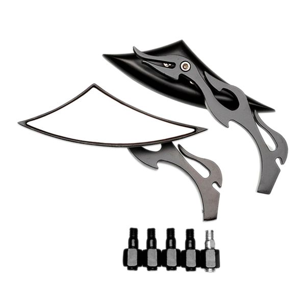 

motorcycle triangle cnc aluminum rearview side mirrors universal fit