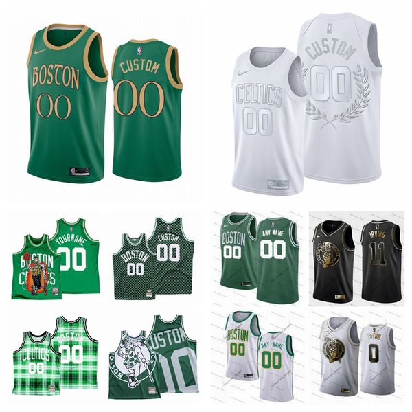 

custom boston celtics walker 0 tatum 7 brown 20 hayward 36 smart 11 kanter 99 fall men kid any name number 19/20 jerseys, Black;red