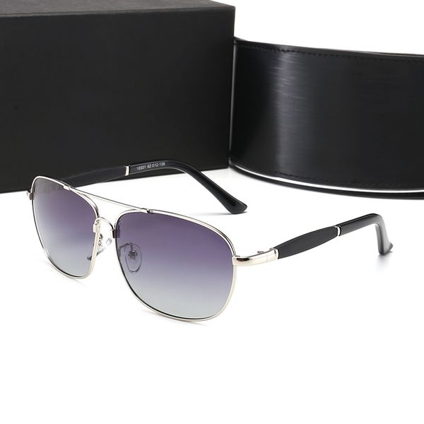 

retro nostalgic brand designer men's and women's sunglasses shiny metal frame pc material uv protection design must-have glasses b, White;black