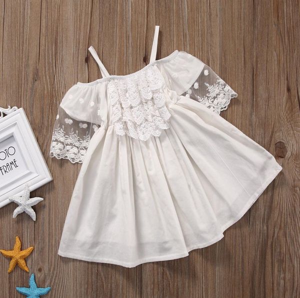

кружевная одежда для девочек платье принцессы kid baby party wedding pageant формальные мини милые белые платья одежда для маленьких девочек, Red;yellow