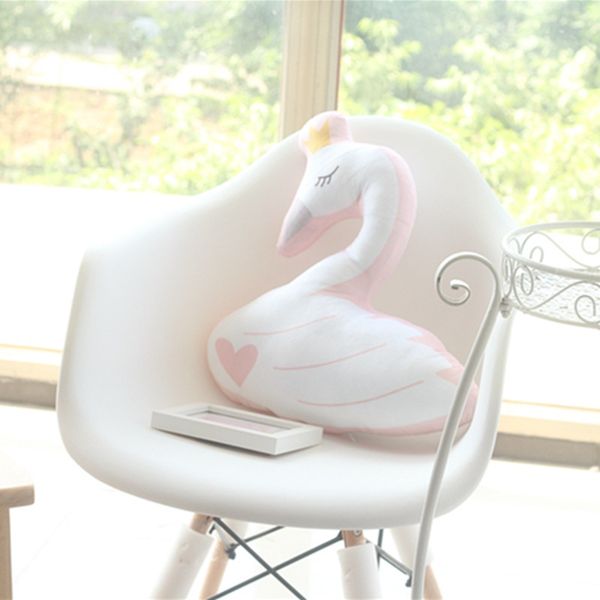 

ins pink love crown swan pillow pillow sofa cushions imitation geese cushions